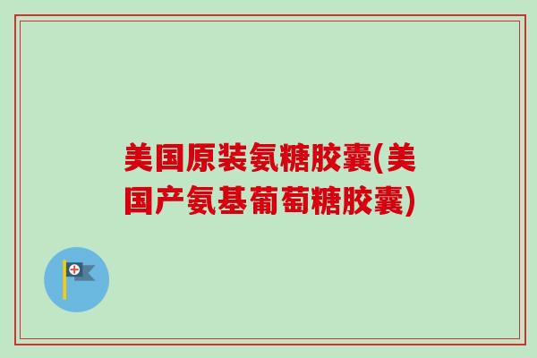 美国原装氨糖胶囊(美国产氨基葡萄糖胶囊)