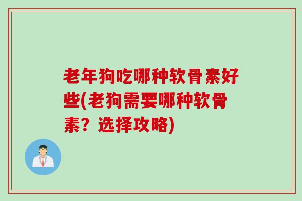老年狗吃哪种软骨素好些(老狗需要哪种软骨素？选择攻略)