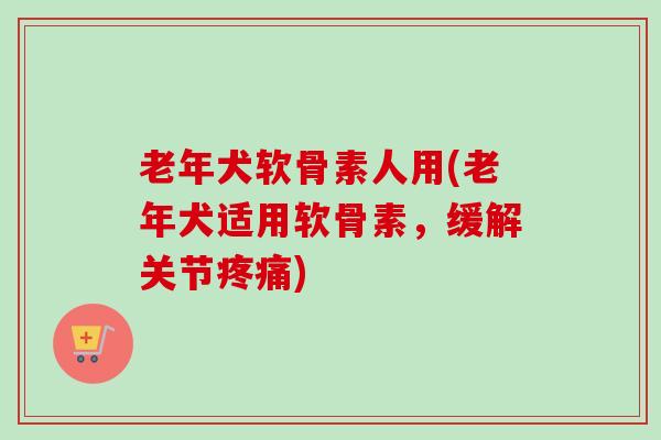 老年犬软骨素人用(老年犬适用软骨素，缓解关节)