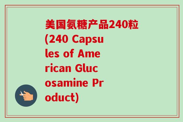 美国氨糖产品240粒(240 Capsules of American Glucosamine Product)