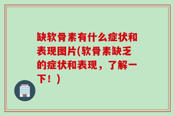 缺软骨素有什么症状和表现图片(软骨素缺乏的症状和表现，了解一下！)