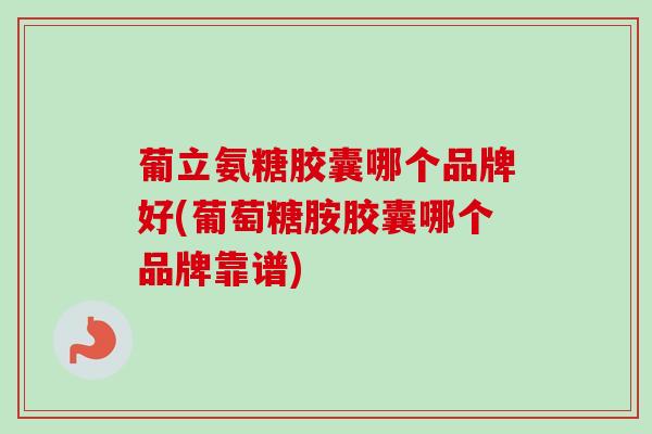 葡立氨糖胶囊哪个品牌好(葡萄糖胺胶囊哪个品牌靠谱)