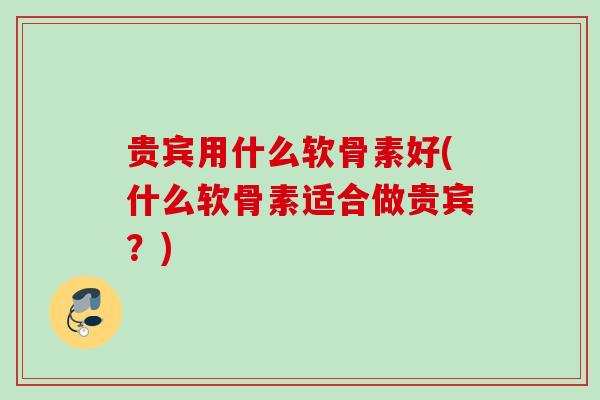 贵宾用什么软骨素好(什么软骨素适合做贵宾？)
