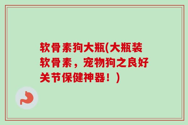 软骨素狗大瓶(大瓶装软骨素，宠物狗之良好关节保健神器！)