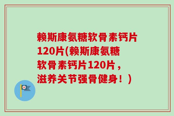 赖斯康氨糖软骨素钙片120片(赖斯康氨糖软骨素钙片120片，滋养关节强骨健身！)