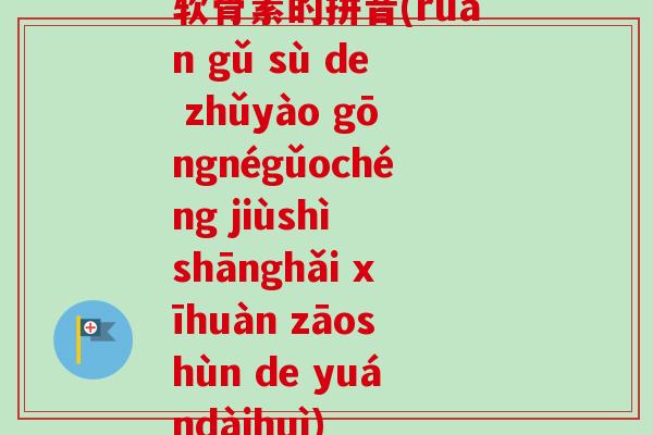 软骨素的拼音(ruǎn gǔ sù de zhǔyào gōngnégǔochéng jiùshì shānghǎi xīhuàn zāoshùn de yuándàihuì)