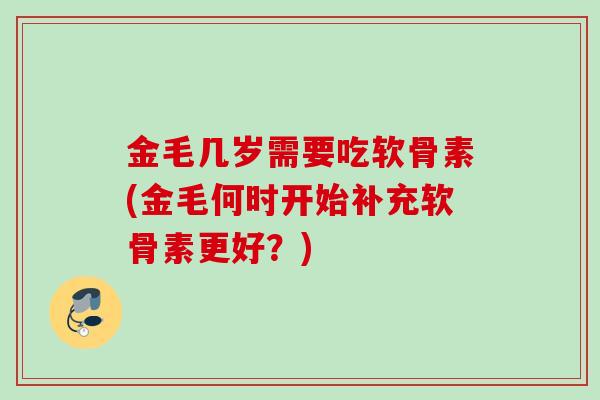 金毛几岁需要吃软骨素(金毛何时开始补充软骨素更好？)