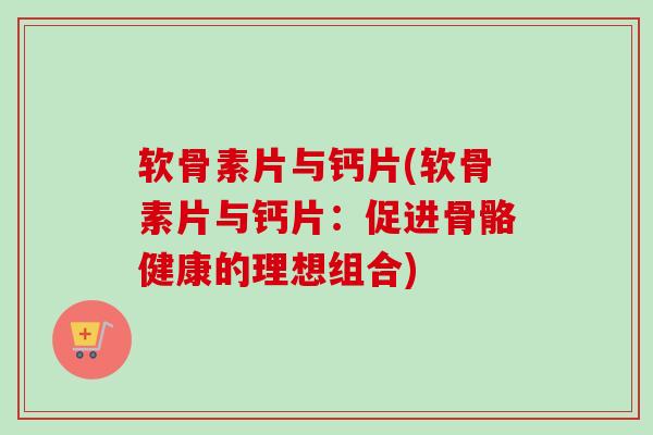 软骨素片与钙片(软骨素片与钙片：促进骨骼健康的理想组合)