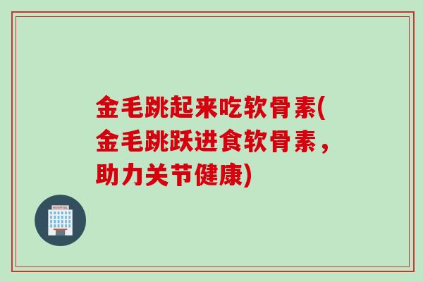 金毛跳起来吃软骨素(金毛跳跃进食软骨素，助力关节健康)