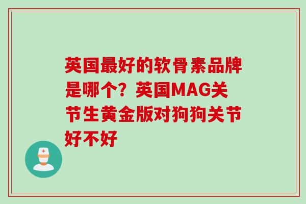 英国最好的软骨素品牌是哪个？英国MAG关节生黄金版对狗狗关节好不好