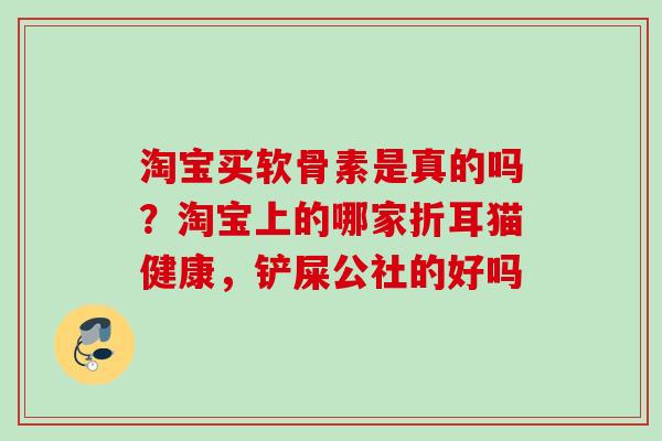 淘宝买软骨素是真的吗？淘宝上的哪家折耳猫健康，铲屎公社的好吗