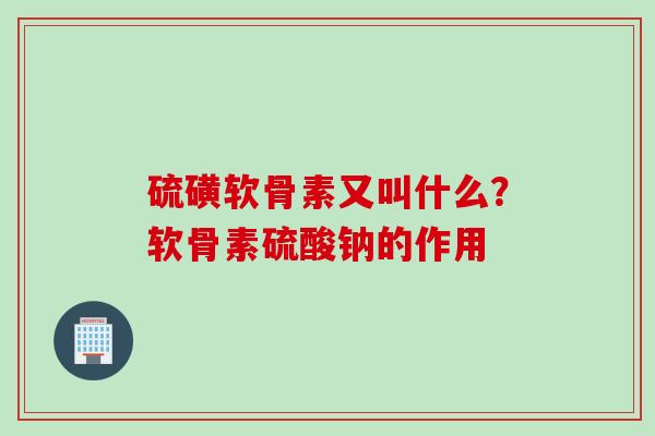 硫磺软骨素又叫什么？软骨素硫酸钠的作用