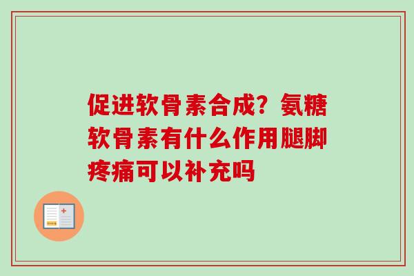 促进软骨素合成？氨糖软骨素有什么作用腿脚疼痛可以补充吗