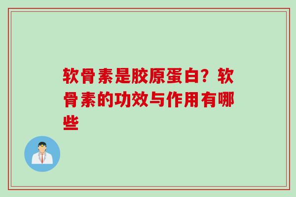 软骨素是胶原蛋白？软骨素的功效与作用有哪些