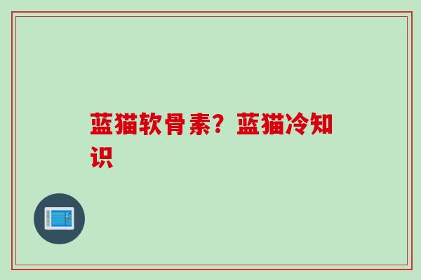 蓝猫软骨素？蓝猫冷知识