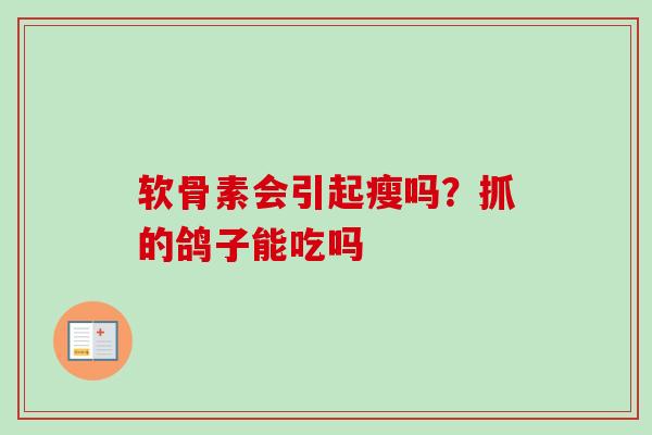 软骨素会引起瘦吗？抓的鸽子能吃吗