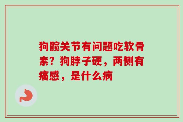 狗髋关节有问题吃软骨素？狗脖子硬，两侧有痛感，是什么病