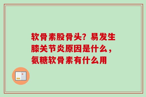 软骨素股骨头？易发生膝关节炎原因是什么，氨糖软骨素有什么用