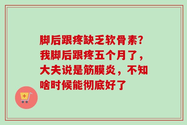 脚后跟疼缺乏软骨素？我脚后跟疼五个月了，大夫说是筋膜炎，不知啥时候能彻底好了
