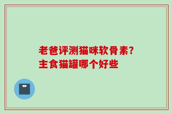 老爸评测猫咪软骨素？主食猫罐哪个好些