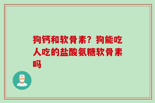 狗钙和软骨素？狗能吃人吃的盐酸氨糖软骨素吗