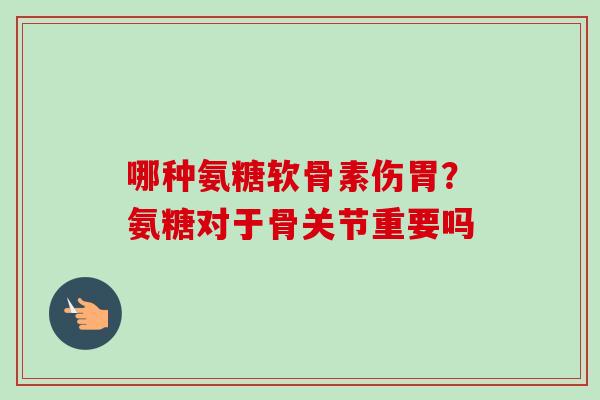 哪种氨糖软骨素伤胃？氨糖对于骨关节重要吗