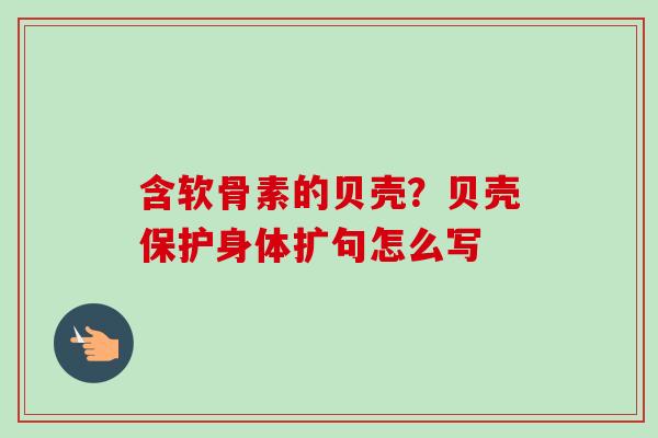 含软骨素的贝壳？贝壳保护身体扩句怎么写