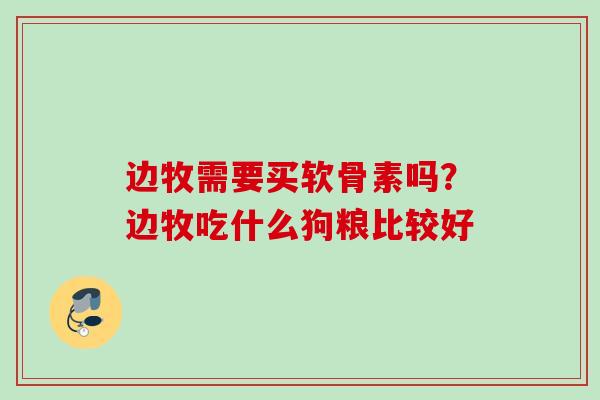 边牧需要买软骨素吗？边牧吃什么狗粮比较好