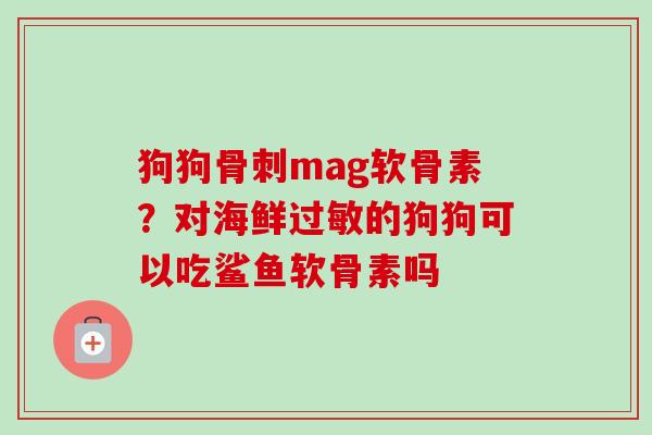 狗狗骨刺mag软骨素？对海鲜过敏的狗狗可以吃鲨鱼软骨素吗