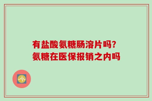 有盐酸氨糖肠溶片吗？氨糖在医保报销之内吗