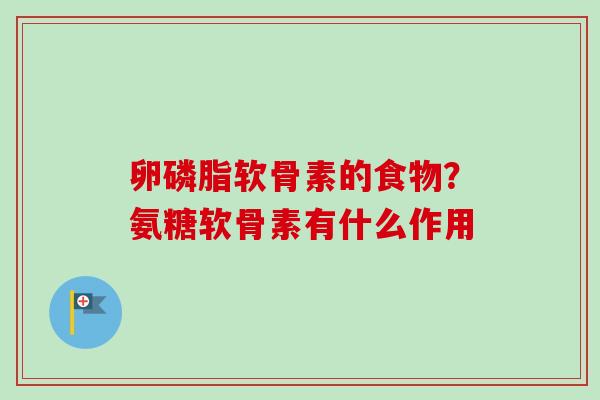 卵磷脂软骨素的食物？氨糖软骨素有什么作用
