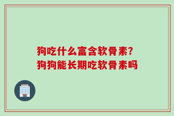 狗吃什么富含软骨素？狗狗能长期吃软骨素吗