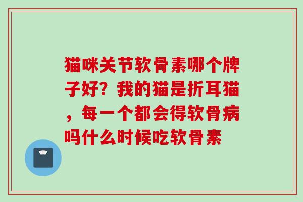 猫咪关节软骨素哪个牌子好？我的猫是折耳猫，每一个都会得软骨病吗什么时候吃软骨素