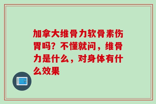 加拿大维骨力软骨素伤胃吗？不懂就问，维骨力是什么，对身体有什么效果