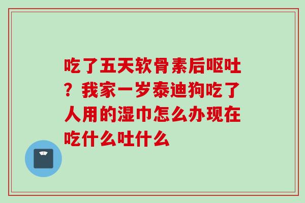 吃了五天软骨素后呕吐？我家一岁泰迪狗吃了人用的湿巾怎么办现在吃什么吐什么