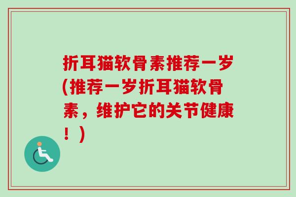 折耳猫软骨素推荐一岁(推荐一岁折耳猫软骨素，维护它的关节健康！)