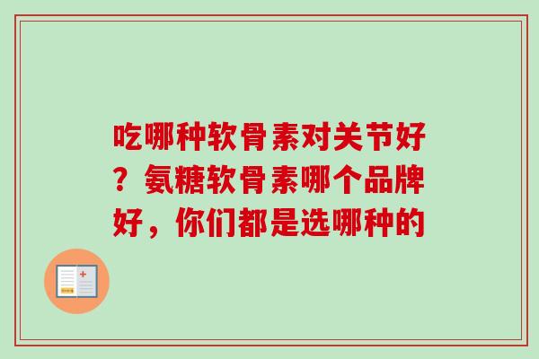吃哪种软骨素对关节好？氨糖软骨素哪个品牌好，你们都是选哪种的