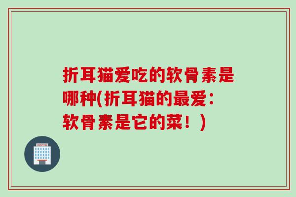 折耳猫爱吃的软骨素是哪种(折耳猫的最爱：软骨素是它的菜！)
