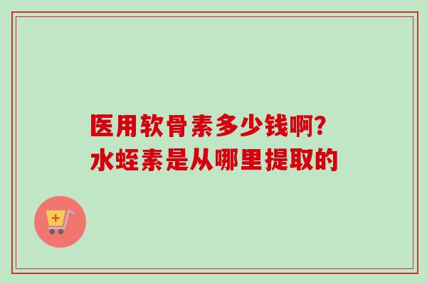 医用软骨素多少钱啊？水蛭素是从哪里提取的
