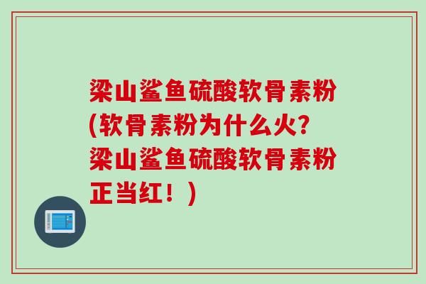 梁山鲨鱼硫酸软骨素粉(软骨素粉为什么火？梁山鲨鱼硫酸软骨素粉正当红！)