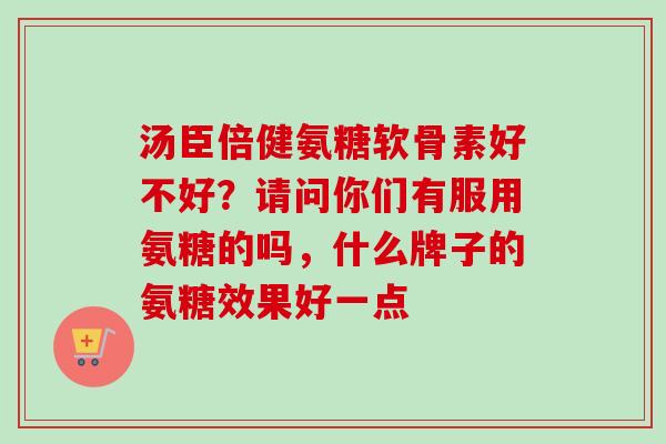 汤臣倍健氨糖软骨素好不好？请问你们有服用氨糖的吗，什么牌子的氨糖效果好一点