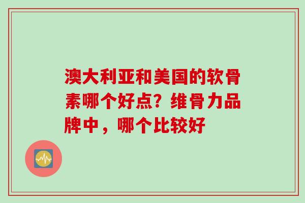 澳大利亚和美国的软骨素哪个好点？维骨力品牌中，哪个比较好