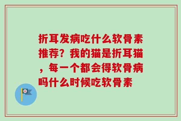 折耳发病吃什么软骨素推荐？我的猫是折耳猫，每一个都会得软骨病吗什么时候吃软骨素