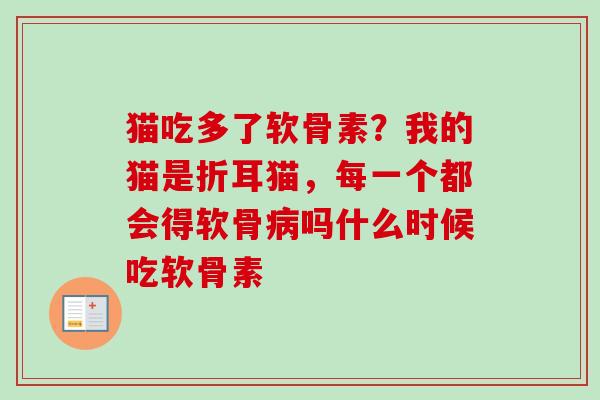猫吃多了软骨素？我的猫是折耳猫，每一个都会得软骨病吗什么时候吃软骨素