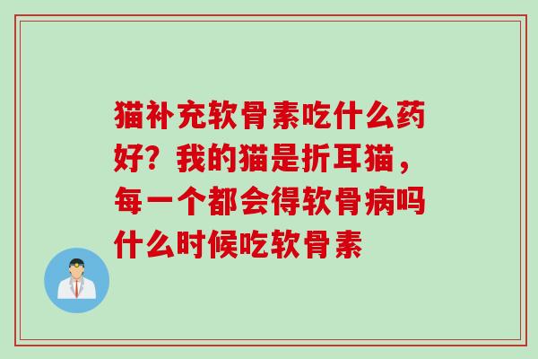 猫补充软骨素吃什么药好？我的猫是折耳猫，每一个都会得软骨吗什么时候吃软骨素