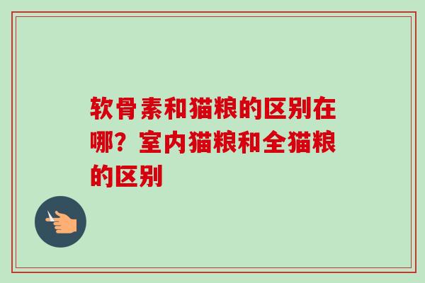 软骨素和猫粮的区别在哪？室内猫粮和全猫粮的区别
