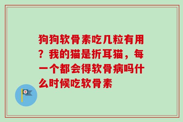 狗狗软骨素吃几粒有用？我的猫是折耳猫，每一个都会得软骨病吗什么时候吃软骨素