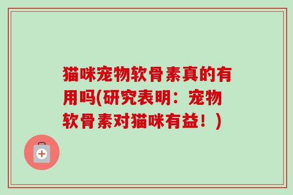 猫咪宠物软骨素真的有用吗(研究表明:宠物软骨素对猫咪有益!) 猫咪宠物软骨素真的有用吗(研究表明:宠物软骨素对猫咪有益!)