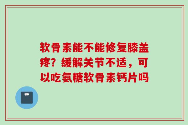 软骨素能不能修复膝盖疼?缓解关节不适,可以吃氨糖软骨素钙片吗 软骨素能不能修复膝盖疼?缓解关节不适,可以吃氨糖软骨素钙片吗