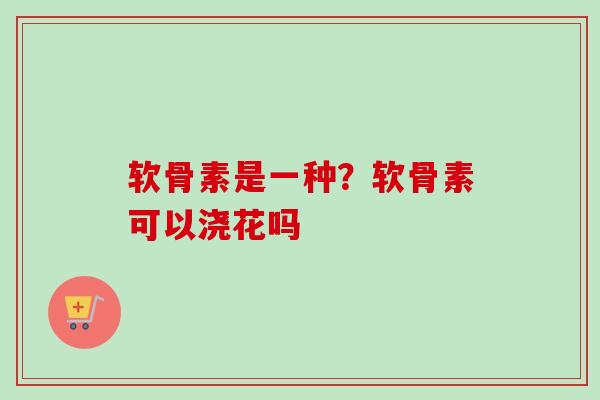 软骨素是一种？软骨素可以浇花吗